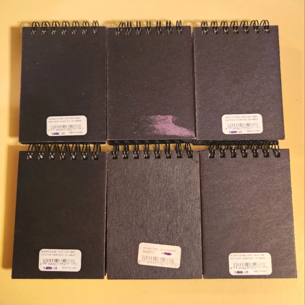 Set of 6 Papyrus NYC/MTA Map Notepads